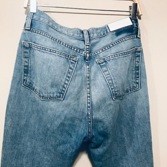 Re/Done Original High Rise Raw Hem Ankle Crop Jeans Size 29 - Picture 7 of 7